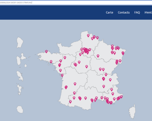 Site – carte des IUT